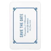 Lapis Blue Deko Chic Save the Date Magnet (Vertikal)