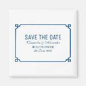 Lapis Blue Deko Chic Save the Date Magnet (Vorne)