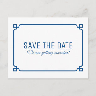Lapis Blue Deko Chic Save the Date Postcard Ankündigungspostkarte