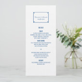 Lapis Blue Deko Chic Wedding Menu Menükarte (Stehend Vorderseite)
