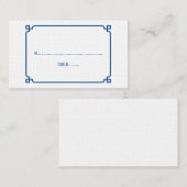 Lapis Blue Deko Chic Wedding Platzkarten (Vorne/Hinten)