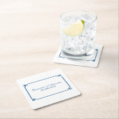 Lapis Blue Deko Chic Wedding Rechteckiger Pappuntersetzer (Vor Ort)