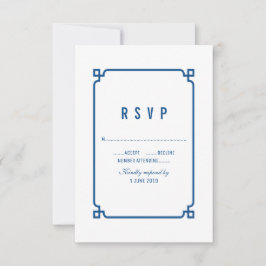 Lapis Blue Deko Chic Wedding RSVP