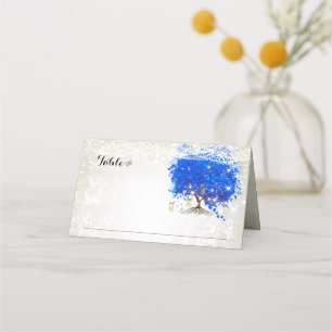 Lapis Blue Heart Leaf Tree Hochzeit Platzkarten