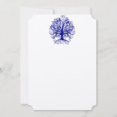 Lapis Blue Romantic Tree Wedding Einladungen (Vorderseite)