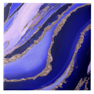 Lapis Blue und Lavender Flow Fliese