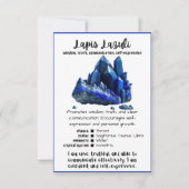 Lapis Lazuli Crystal Einladung (Vorderseite)