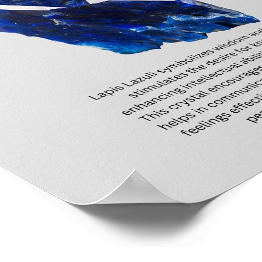 Lapis Lazuli Crystal Meaning Poster (Ecke)