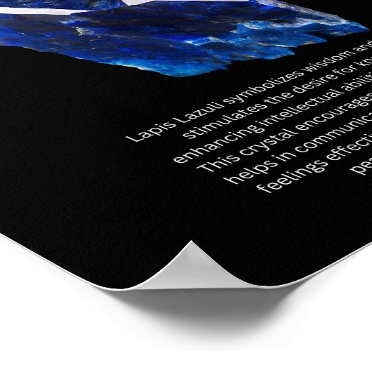 Lapis Lazuli Crystal Stone Bedeutung Poster (Ecke)