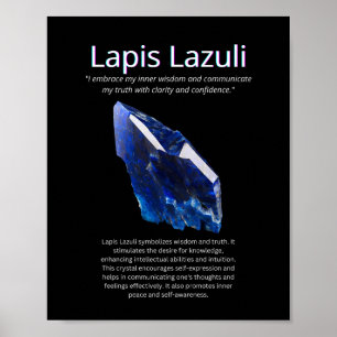 Lapis Lazuli Crystal Stone Bedeutung Poster