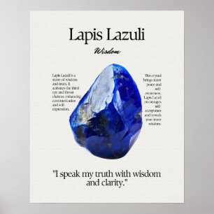 Lapis Lazuli Gem Crystal Poster