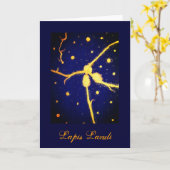 Lapis Lazuli Grußkarte Karte (Gelbe Blume)