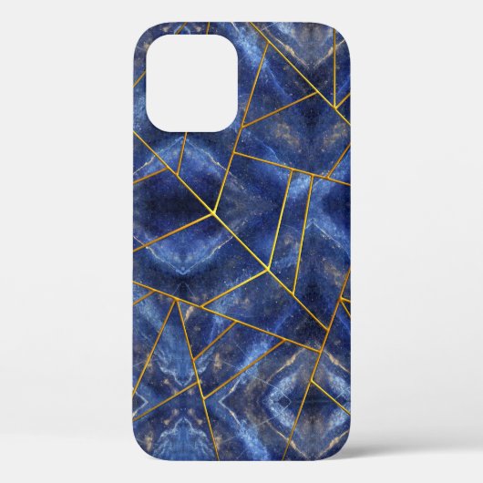 Lapis Lazuli Inlay mit Goldener Trimm Case-Mate iPhone Hülle (Rückseite)