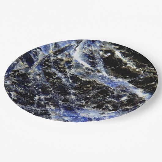 Lapis Lazuli-Papierplatte Pappteller (Schrägansicht)