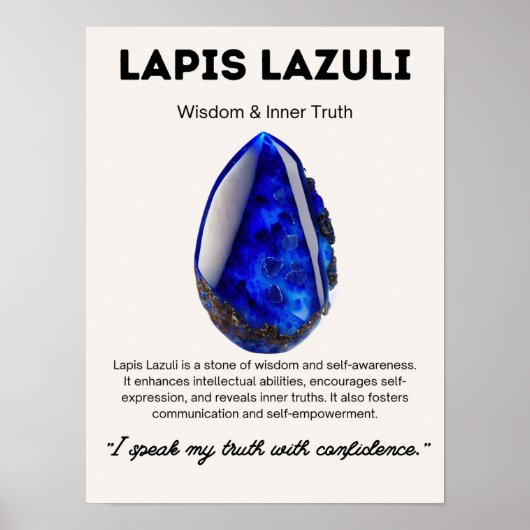 Lapis Lazuli Stone Crystal Meaning Poster (Vorne)