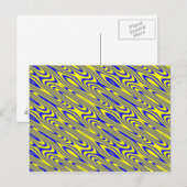 Lapis Lazuli Swirt Abstraktes Muster Postkarte (Vorne/Hinten)