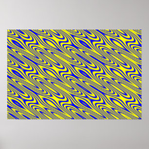 Lapis Lazuli Swirt Abstraktes Musterplakat Poster