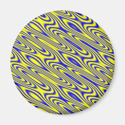 Lapis Lazuli Swirts Abstraktes Muster Magnet (Vorne)