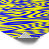 Lapis Lazuli Wirbel Abstractes Muster Poster (Ecke)