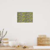 Lapis Lazuli Wirbel Abstractes Muster Poster (Küche)