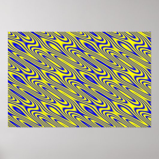 Lapis Lazuli Wirbel Abstractes Muster Poster (Vorne)