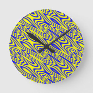 Lapis Lazuli wirft Abstrakte Wall-Uhr Runde Wanduhr