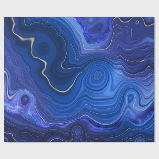 Lapis Lazuli Wrapping Paper Geschenkpapier (Flach)