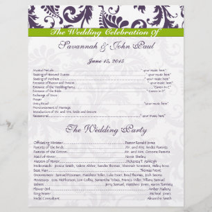 Lapis Lila & Apple Green Damask Wedding