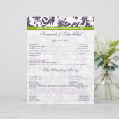 Lapis Lila & Apple Green Damask Wedding (Stehend Vorderseite)