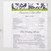 Lapis Lila & Apple Green Damask Wedding (Vorne/Hinten)