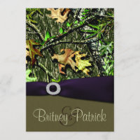Lapis Lila Hunting Camouflage Hochzeitseinladungen