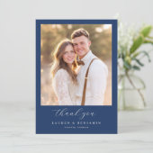 Lapis Rose Wedding Dankeskarte (Stehend Vorderseite)