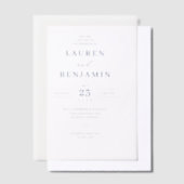 Lapis Rose Wedding Pergament Einladungen (Versetzt)