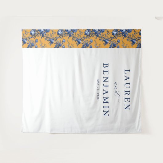 Lapis Rose Wedding Wandteppich (Vorderseite (Horizontal))