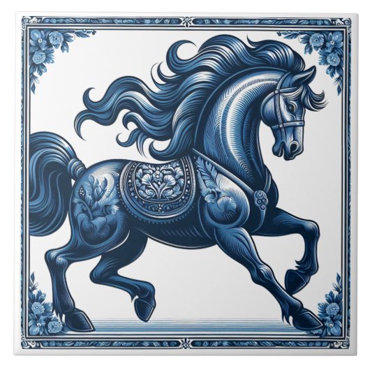 Lapis Stallion: Botanische Majestät Fliese (Vorderseite)