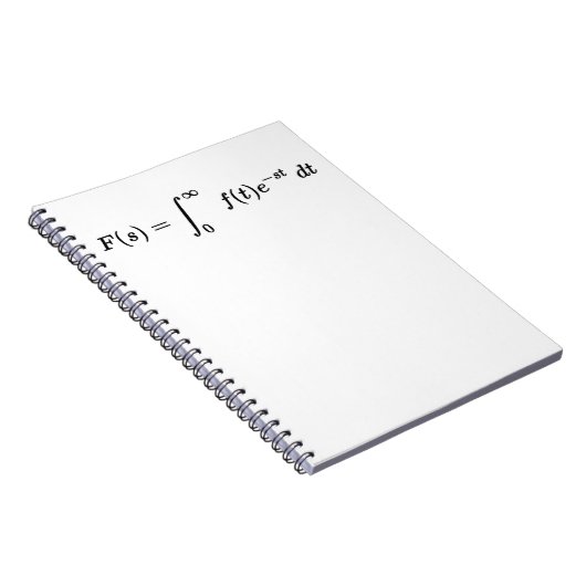 Laplace-Transformation-Gleichung, mathematische Gr Notizblock (Rechte Seite)