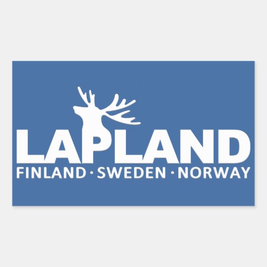 LAPLAND-Aufkleber Rechteckiger Aufkleber (Vorderseite)