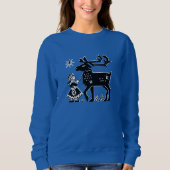 Lapland Girl Holds Rentier Sweatshirt (Vorderseite)