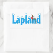 Lapland Reindeer Travel Promo Blue Gepäckaufkleber Rechteckiger Aufkleber (Tasche)