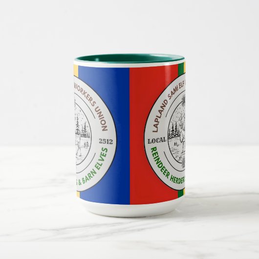 Lapland Sami Elf Workers Gewerkschaft Rentier Herd Tasse (Zentrum)