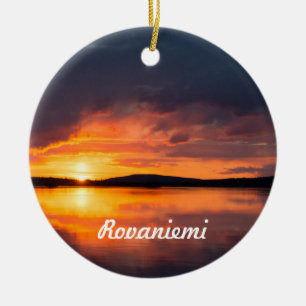 Lapland Sunset Keramikornament