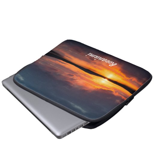 Lapland Sunset Laptopschutzhülle (Vorne Knopf)