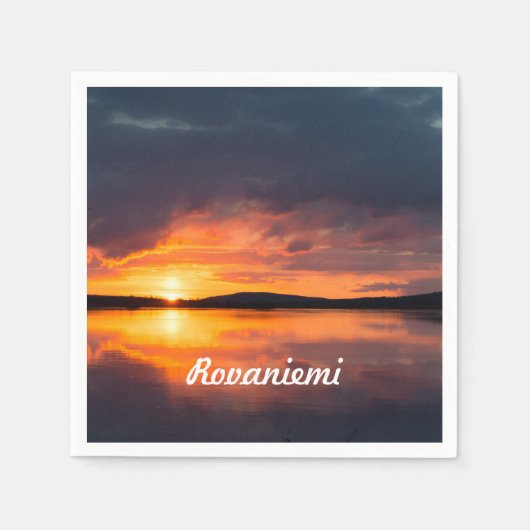 Lapland Sunset Serviette (Vorderseite)