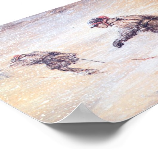 Laplander im Snowsturm - Lappar i snostorm Poster (Ecke)