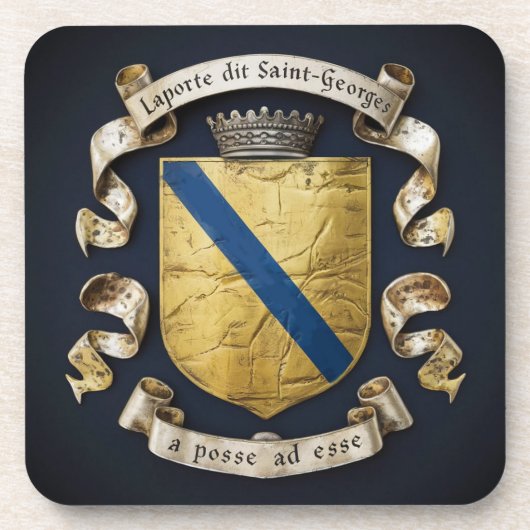 Laporte dit Saint Georges Wappen 5 Getränkeuntersetzer (Vorderseite)
