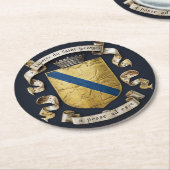 Laporte dit Saint Georges Wappen 5 Runder Pappuntersetzer (Angewinkelt)