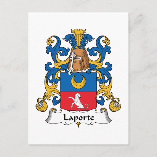 Laporte-Familienwappen Postkarte (Vorderseite)