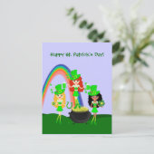 Läppchen am St. Patrick's Day Postkarte (Stehend Vorderseite)