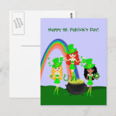 Läppchen am St. Patrick's Day Postkarte (Vorne/Hinten)