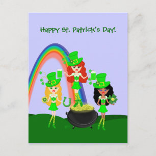 Läppchen am St. Patrick's Day Postkarte